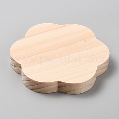 木製ブレスレットディスプレイトレイ  ブレスレット用の未染色ジュエリートレイ  モカシン  花  10.4x1.5cm&nbsp;BDIS-CJC0001-001F