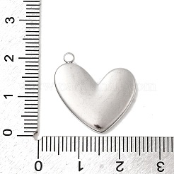 304ステンレススチール樹脂ペンダント  ハートチャーム  ステンレス鋼色  21.5x20.5x3mm  穴：1.8mm&nbsp;STAS-B113-06P