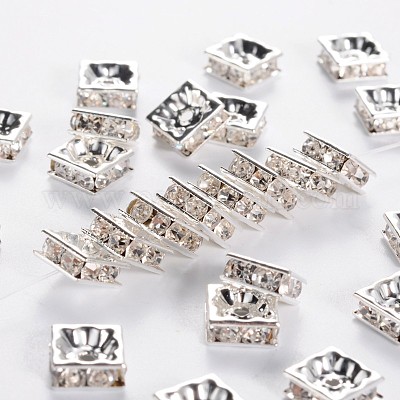 Brass Rhinestone Spacer Beads&nbsp;RSB074NF-01S-1