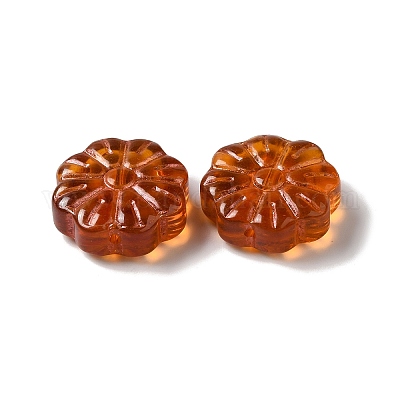 透明なランプワークビーズ  花  ミックスカラー  15x6mm  穴：1mm  約38個/100g&nbsp;LAMP-P065-03A-1