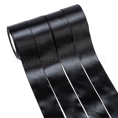 シングルフェイスサテンリボン  ポリエステルリボン  ブラック  2インチ（50mm）  約25ヤード/ロール（22.86メートル/ロール）  100ヤード/グループ（91.44メートル/グループ）  4のロール/グループ&nbsp;RC50MMY-039-1