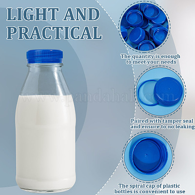 ペットボトルキャップ ねじ込み式のびんのふた コラム ブルー 40x15mm