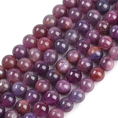 Natural Gemstone Ruby Round Beads Strands&nbsp;G-O017-7mm-06-01-1