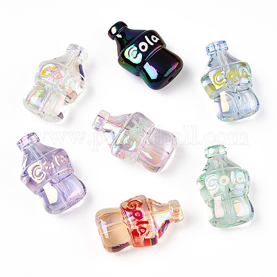 UV Plating Transparent Acrylic Beads&nbsp;PACR-N015-09-1