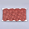 Polyester Ribbons, Wave Shape, FireBrick, 1-1/2 inch(38mm)~1-5/8 inch(40mm), 10Yard/card