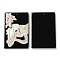 Opaque Human Lying Down Pattern Acrylic Pendants, with Shell, Black, Rectangle, 37.5x24~24.5x2.3mm, Hole: 1.5mm