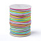 Segment Dyed Polyester Thread, Chinese Knotting Cord, Colorful, 0.8mm, about 10.93 yards(10m)/roll
