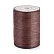 Flat Waxed Polyester Thread String, Micro Macrame Cord, for Leather Sewing Stitching, Brown, 0.8~0.9x0.3mm, about 109.36 Yards(100m)/Roll