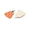 Halloween Theme Alloy Enamel Pendants, Light Gold, Pumpkin, 24.5x18x1mm, Hole: 2mm