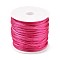 Macrame Rattail Chinese Knot Making Cords Round Nylon Braided String Threads, Magenta, 2mm, about 10.93 yards(10m)/roll