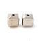 CCB Plastic Beads, Silver, Square, 7.5x7.5x7.5mm, Hole: 1.4mm