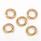304 Stainless Steel Open Jump Rings, Twisted Round, Golden, 10x2mm, Inner Diameter: 6mm, 12 Gauge