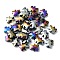 Electroplate Glass Beads, AB Color Plated, Bear, Black, 9.5x8.5x4mm, Hole: 1.2mm