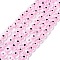 Handmade Evil Eye Lampwork Flat Round Bead Strands, Pink, 10x4mm, Hole: 1mm, about 38pcs/strand, 14 inch