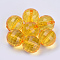 Transparent Acrylic Beads, Faceted, Round, Orange, 8x8mm, Hole: 1.5mm, about 177pcs/50g
