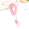 Weave Knot Plush Lanyard, Wrist Strap Keychain, Pearl Pink, 40~70mm