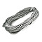 Velvet Cord, Dark Gray, 6mm, about 54.68 yards(50m)/bundle