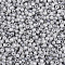 8/0 Glass Seed Beads, Ceylon, Round, Round Hole, Gray, 8/0, 3mm, Hole: 1mm, about 1111pcs/50g, 50g/bag, 18bags/2pounds