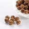 Pave Disco Ball Beads, Polymer Clay Rhinestone Beads, Grade A, Round, Light Colorado Topaz, Rhinestone: PP13(1.9~2mm), 6 Rows Rhinestone, 10mm, Hole: 1.5mm