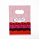 プリントプラスチックバッグ  長方形  レッド  18x13cm&nbsp;X-PE-T003-13x18cm-06-5