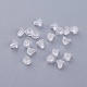 プラスチック製ピアスキャッチ  ピアスバックキャッチ  透明  3x4mm  穴：0.4mm&nbsp;KY-G006-04-A-1