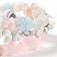 Chips Natural Rose Quartz & Morganite & Howlite Beaded Stretch Bracelets Sets&nbsp;BJEW-JB05332-04-3