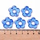 透明なアクリルビーズフレーム  花  ブルー  19x20x3.5mm  穴：1.6mm  内径：6.5mm  約632個/500g&nbsp;TACR-S154-29B-86-4