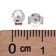 イヤリングパーツ925スターリングシルバーイヤリング  銀  5x4.5x3mm  穴：1mm  約115pairs / 20グラム&nbsp;STER-F015-02-3