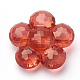 透明なアクリルビーズ  花  ミックスカラー  36x35x14mm  穴：3.5mm  約75個/500g&nbsp;TACR-T002-17-2