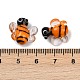 手作りランプワークビーズ  ミツバチ  オレンジ  15.5~16.5x18.5~19x8mm  穴：1.4mm&nbsp;LAMP-I025-13B-3
