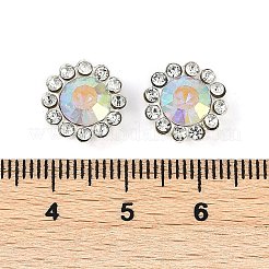 アクリル連バー  ラウンド  プラチナ  クリアAB  11.5x5.5mm  穴：3.5x1mm&nbsp;FIND-XCP0003-10P