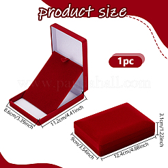 Rectangle Velvet Commemorative Coin Storage Boxes&nbsp;CON-WH0100-14A