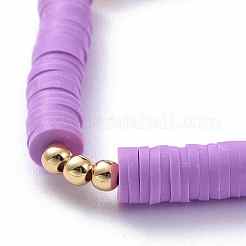 Handmade Polymer Clay Heishi Beads Stretch Bracelets&nbsp;BJEW-JB05621-01