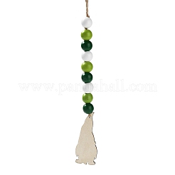 Saint Patrick's Day Wood Gnome Pendant Decoration&nbsp;HJEW-G023-01A