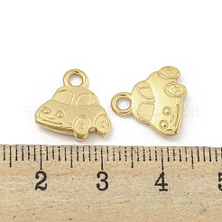 イオンプレーティング（IP）304ステンレススチールチャーム  車のチャーム  18KGP本金メッキ  12.5x13x3mm  穴：2mm&nbsp;STAS-I307-546G
