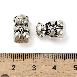 チベット風合金ビーズ  カドミウムフリー＆鉛フリー  豚  アンティークシルバー  15x8.5x9mm  穴：4.5mm  約350個/1000g&nbsp;FIND-M047-04AS