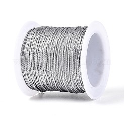 20m 15本撚り丸型ペットメタリック糸  銀  1mm  約21.87ヤード（20m）/ロール&nbsp;MCOR-T003-05B