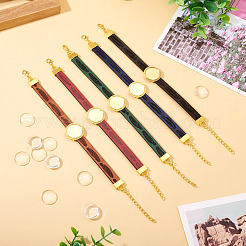 5Pcs DIY PU Leather Cord Bracelet Making Kits&nbsp;DIY-TA0012-05G
