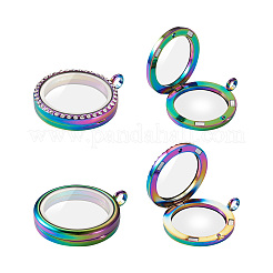 2Pcs 2 Style Alloy Magnetic Locket Pendants&nbsp;PALLOY-TA0002-33M