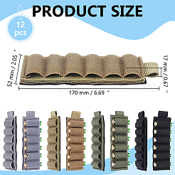12Pcs 4 Colors Nylon Shotgun Cartridge Storage Bag&nbsp;AJEW-AR0005-71