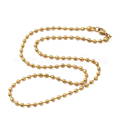 3MM 304 Stainless Steel Ball Chain Necklaces for Women&nbsp;NJEW-B134-09B-G