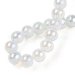 Electroplate Transparent Glass Beads Strands&nbsp;GLAA-T032-T8mm-AB14