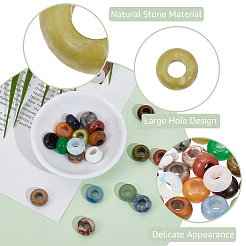 20Pcs 20 Styles Natural & Synthetic Mixed Gemstone European Beads&nbsp;G-PA0002-35