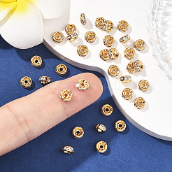 SHEGRACE Brass Micro Pave Clear Cubic Zirconia Spacer Beads&nbsp;XGRQ1U281-308G