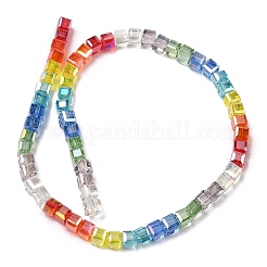 Electroplate Transparent Glass Beads Strands&nbsp;EGLA-K015-14A
