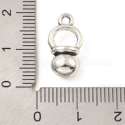 合金のチベット風チャーム  リング  アンティークシルバー  17x9x6mm  穴：1.8mm  約625個/1000g&nbsp;FIND-E041-22AS