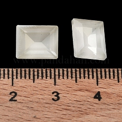 K9ガラスラインストーンカボション  ポイントバック＆バックメッキ  多面カット  長方形  クリスタル  10x8x4mm&nbsp;RGLA-M020-G02-002DE