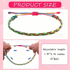 5Pcs 5 Colors Nylon Thread Braided Bracelets Set&nbsp;BJEW-SW00049-04