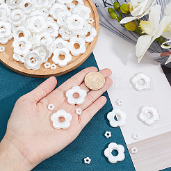 100Pcs 2 Style ABS Plastic Imitation Pearl Beads&nbsp;OACR-AR0001-11