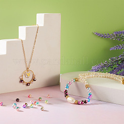 910Pcs 13 Colors Rainbow ABS Plastic Imitation Pearl Beads&nbsp;OACR-CD0001-10